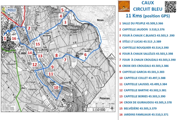 Caux circuit bleu 11 km