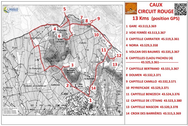 Caux circuit rouge 13 km